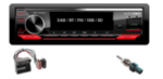 DAB / BT autoradio Citroen C2, C3. Berlingo, Fiat Scudo | 4×50 watt | multicolor | Audiovolt AMS-450DAB