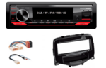 DAB / BT autoradio Peugeot 108, Toyota Aygo, Citroën C1 bouwjaar 2014 + | 4×50 watt | multicolor | Audiovolt AMS-450DAB
