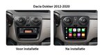 Dacia Dokker navigatie 2012-2020 | carplay en Android 12 | DDR4 octa core chip | 4+64GB | 9 inch