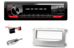 DAB / BT autoradio Ford Focus, Galaxy, C-max, mondeo (zilver ovaal) | 4×50 watt | multicolor | Audiovolt AMS-450DAB