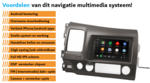 Honda Civic Sedan 2007-2011 Draadloos Car link navigatie | complete set | Android | WIFI | DAB+ autoradio