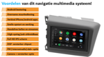 Honda Civic Sedan 2011-2013 Draadloos Car link navigatie | complete set | Android | WIFI | DAB+ autoradio