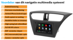 HONDA Civic Hatchback 2012+ Draadloos Car link navigatie | complete set | Android | WIFI | DAB+ autoradio