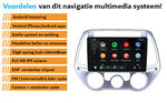 Hyundai I20 bj 2012 – 2014 (handmatige en auto airco) navigatie draadloos Car link en Android 11 | DDR4 octa core | DAB+ autoradio | Full HD 9” scherm