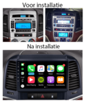 Geschikt voor Hyundai Santa Fé (2006-2012) navigatie draadloos Car link en Android 12 | DDR4 octa core 9 inch premium