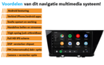 Kia Niro 2016-2018 navigatie draadloos car link | Android 11 | 9” scherm | DAB+ | WIFI autoradio