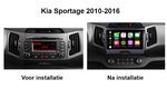 Navigatie voor Kia Sportage 2010-2016 | Octa core chip | draadloos Car link en Android 12 | 4+64GB autoradio 9-inch