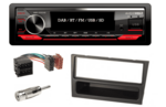 DAB / BT autoradio Opel Corsa C, Combo C, Meriva, Tigra (grijs) en meer modellen | 4×50 watt | multicolor | Audiovolt AMS-450DAB