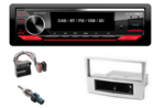 DAB / BT autoradio Opel Astra H, Corsa D, Antara, Zafira B (zilver) en meer modellen | 4×50 watt | multicolor | Audiovolt AMS-450DAB