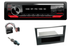 DAB / BT autoradio Opel Astra H, Corsa D, Antara, Zafira B (zwart) en meer modellen | 4×50 watt | multicolor | Audiovolt AMS-450DAB