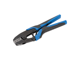 Krimptang met ratel met dubbele krimp voor ongeisoleerde kabelschoenen