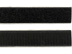 Klittenband Breedte 20 mm Lengte 1 meter Zwart (1 stuks)