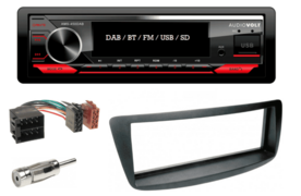 DAB / BT autoradio Peugeot 107, Toyota Aygo, Citro&euml;n C1 | 4&times;50 watt | multicolor | Audiovolt AMS-450DAB