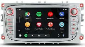 Ford navigatie autoradio | octa core chip | Carplay en Android | zilver ovaal