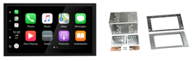 Wireless Apple Carplay &amp; Android auto autoradio navigatie voor diverse Ford modellen (zilver rechthoekig) Audiovolt XPA-675BT