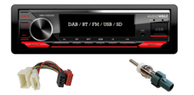 DAB / BT autoradio Renault Sandero 2007-2011 | 4&times;50 watt | multicolor | Audiovolt AMS-450DAB