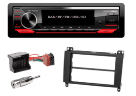 DAB / BT autoradio Mercedes A klasse, B klasse, Vito, Viano, Sprinter | 4&times;50 watt | multicolor | Audiovolt AMS-450DAB