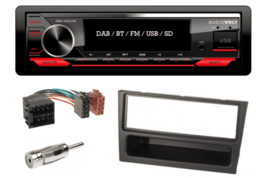 DAB / BT autoradio Opel Corsa C, Combo C, Meriva, Tigra (grijs) en meer modellen | 4&times;50 watt | multicolor | Audiovolt AMS-450DAB
