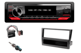 DAB / BT autoradio Opel Astra G, Corsa C, Vectra C, Vivaro (zwart) en meer modellen | 4&times;50 watt | multicolor | Audiovolt AMS-450DAB