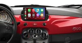 Fiat 500 2007-2015 navigatie Carplay en Android auto zwart | QLED 9&rdquo; | 8-core 4+64GB | DSP sound | AV-D040Q