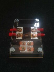 zekering houders met aluminium strip (+plus en -min spots)