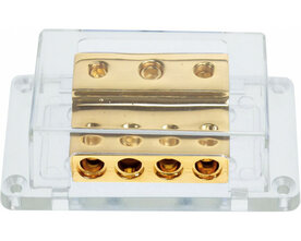 Power distribution block (gold) 1x50mm&sup2; + 2x20mm&sup2; / 4x20mm&sup2;