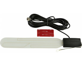 Aktieve zelfklevende  DVB-T Glas-antenne 5 Volt fantoom transparant