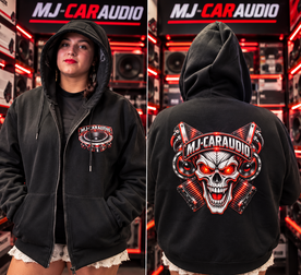 🔥 MJ-CarAudio Skull Hoodie &ndash; Full Zip