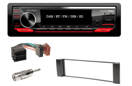 DAB / BT autoradio Audi A3 / A6 en seat Leon / toledo | 4×50 watt | multicolor | Audiovolt AMS-450DAB