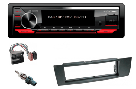 DAB / BT autoradio Bmw 3-serie ( e90 / e91 / e92 / e93 2004-2012 | 4×50 watt | multicolor | Audiovolt AMS-450DAB