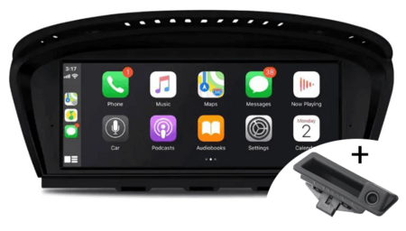 BMW 3-serie Carplay en Android auto navigatie E90-E93 en E60-E64 8.8 inch inclusief handvat camera