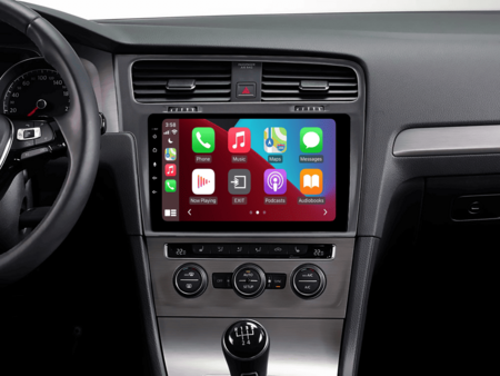 DAB+ autoradio navigatie voor Volkswagen Golf 7 | Apple Carplay en Android | DSP sound | Qled 10-inch ARG-1000DAB (grijs)