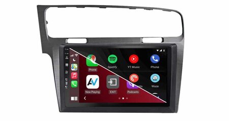 QLED 10” navigatie voor Volkswagen Golf 7 2013-2017 (grijs) | Apple Carplay en Android auto| 8-core 4+64GB DSP sound | 10-inch AV-D040Q