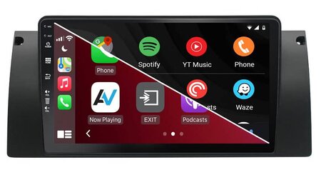 QLED 9” navigatie voor BMW X5 E53 | Apple Carplay en Android auto | 8-core 4+64GB | DSP sound | AV-D040Q