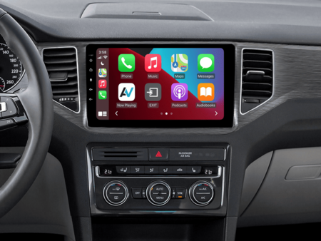 DAB+ autoradio navigatie voor Volkswagen Golf Sportsvan 2015+ | Apple Carplay en Android | DSP sound | Qled 10-inch ARG-1000DAB