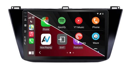 QLED 10” navigatie voor Volkswagen Tiguan 2016+ | Apple Carplay en Android auto| 8-core 4+64GB | DSP sound | AV-D040Q