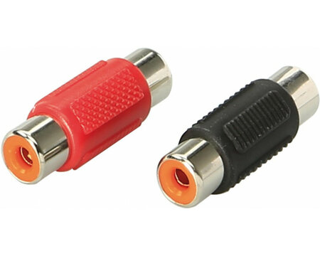 RCA connector female 1 x red / 1 x zwart RCA connector female 1 x red / 1 x zwart
