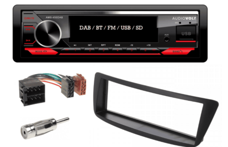 DAB / BT autoradio Citroen C2, C3, C4 picasso, C6 | 4×50 watt | multicolor | Audiovolt AMS-450DAB