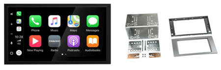 Wireless Apple Carplay & Android auto autoradio navigatie voor diverse Ford modellen (zilver rechthoekig) Audiovolt XPA-675BT