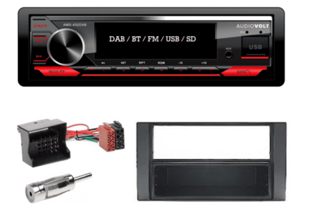 DAB / BT autoradio Ford Focus 2, C-max, S max, Fiesta | 4×50 watt | multicolor | Audiovolt AMS-450DAB