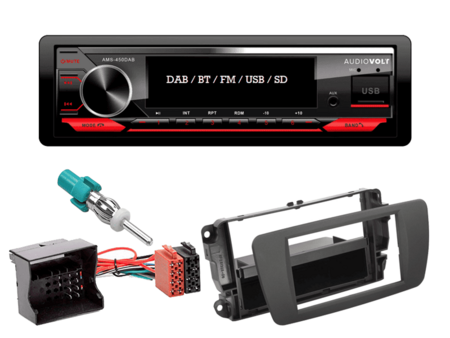 DAB / BT autoradio Seat Ibiza 2008-2012 | 4×50 watt | multicolor | Audiovolt AMS-450DAB