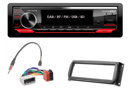 DAB / BT autoradio jeep grand cherokee en Chrysler | 4×50 watt | multicolor | Audiovolt AMS-450DAB