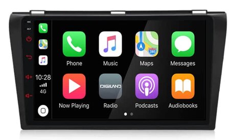 DAB+ autoradio navigatie voor Mazda 3 (2004–2009) | Apple Carplay en Android | DSP sound | Qled 9-inch ARG-900DAB