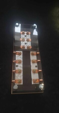 zekering houders met aluminium strip (+plus en -min