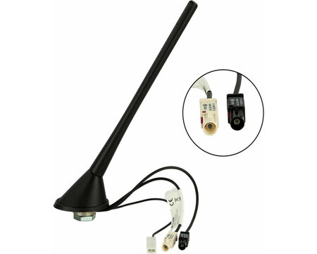 Calearo 16V combi Antenne Dakantenne AM / FM DAB / DAB + 60 &deg; helling 12V extern