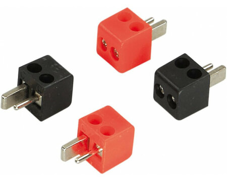 Speaker DIN plugs 2 x red / 2 x black > 2,5mm&sup2;