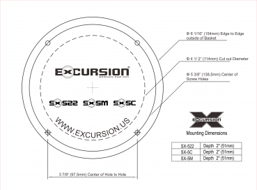 EXCURSION SX 5C - 13cm DIN 2Way Component System