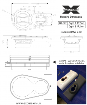 EXCURSION SX 6.3C - 16.5cm DIN 3Way Component System