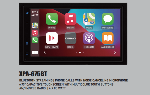 Suzuki Swift 2004-2010 wireless Apple Carplay &amp; Android auto autoradio &ndash; navigatie 4x80W Audiovolt XPA-675BT