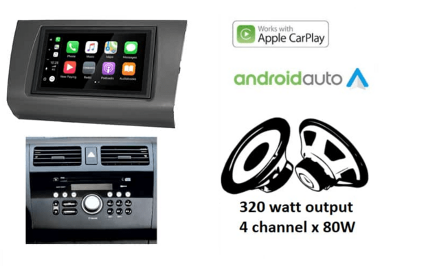 Suzuki Swift 2004-2010 DAB+ wireless Apple Carplay &amp; Android auto autoradio &ndash; navigatie 4x80W Audiovolt XPA-675DBT